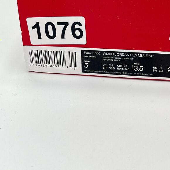 Nike Air Jordan Hex Mule SP University Athletic Slip On Sandals Women's Size 5 - Picture 6 of 7